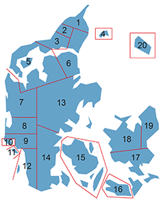 Inddeling af sommerhusrådgivere Inddeling af sommerhusrådgivere