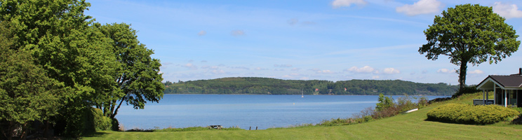 Utsikt över Vejle Fjord från sommarstugeområdet Andkær Vig Utsikt över Vejle Fjord från sommarstugeområdet Andkær Vig
