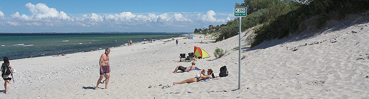 Lang, dejlig badestrand med indbydende badevand i sommerhusområdet Dronningmølle Lang, dejlig badestrand med indbydende badevand i sommerhusområdet Dronningmølle