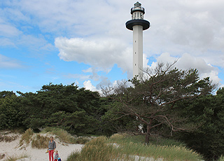 Der 47 Meter hohe Leuchtturm Dueodde Fyr im Urlaubsgebiet Dueodde Der 47 Meter hohe Leuchtturm Dueodde Fyr im Urlaubsgebiet Dueodde