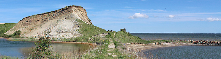 Ejerslev Klint vid den liten hamnen i sommarstugeområdet Ejerslev, Mors Ejerslev Klint vid den liten hamnen i sommarstugeområdet Ejerslev, Mors