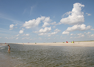 Badegæster på stranden i Fanø Bad Badegæster på stranden i Fanø Bad