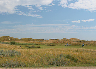Fanø Golf Links ligger tæt ved sommerhusområdet i Grøndal Fanø Golf Links ligger tæt ved sommerhusområdet i Grøndal