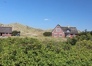 The holiday homes of Sonderho are located in scenic and hilly dune areas between the town and the beach The holiday homes of Sonderho are located in scenic and hilly dune areas between the town and the beach