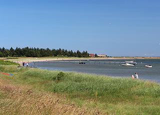 In Gjellerodde you can swim from the beach as well as from the long bathing jetty In Gjellerodde you can swim from the beach as well as from the long bathing jetty