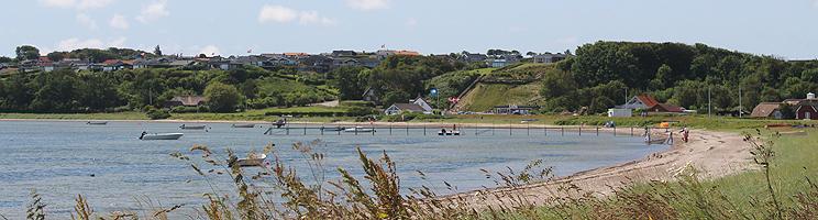 The holiday homes in Gjellerodde are located on a hill and many have a good view of the sea and the beach The holiday homes in Gjellerodde are located on a hill and many have a good view of the sea and the beach