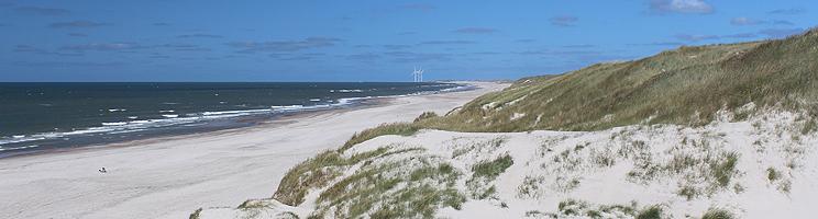 In Haurvig you will find a wide sandy beach with high dunes In Haurvig you will find a wide sandy beach with high dunes