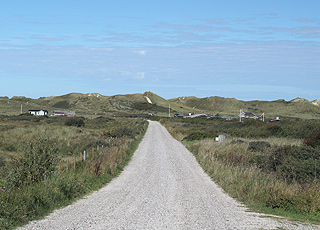 Das Ferienhausgebiet hinter den hohe Dünen am Kærsgård Strand Das Ferienhausgebiet hinter den hohe Dünen am Kærsgård Strand