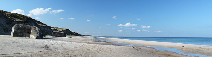 Bunker am breiten Sandstrand bei Kandestederne Bunker am breiten Sandstrand bei Kandestederne