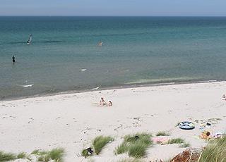 The lovely sandy beach in Vestero offers shallow and clear water, soft sand and sheltering dunes The lovely sandy beach in Vestero offers shallow and clear water, soft sand and sheltering dunes