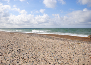 Den brede sandstrand ved Lild Strand Den brede sandstrand ved Lild Strand