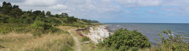 Grüne und hügelige Natur hinter der Küste von Lumsås an der Nordküste Seelands Grüne und hügelige Natur hinter der Küste von Lumsås an der Nordküste Seelands
