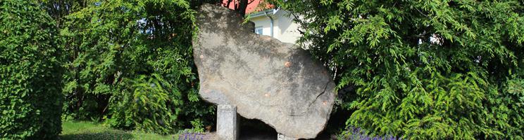 Granite stone in the centre of Østermarie with the exact same shape as Bornholm Granite stone in the centre of Østermarie with the exact same shape as Bornholm