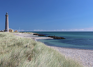 Stranden ved Skagen fyr i Østerby Stranden ved Skagen fyr i Østerby