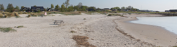 Fin, bred sandstrand med lavt badevand i Udbyhøj Fin, bred sandstrand med lavt badevand i Udbyhøj