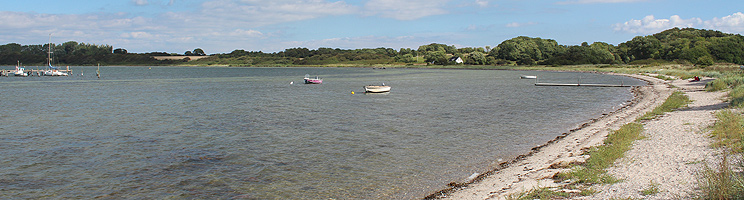 Small fine bathing beach in Varnæs, which is surrounded by green spaces Small fine bathing beach in Varnæs, which is surrounded by green spaces