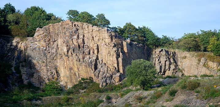 Blick auf die einzigartige Bornholmer Natur Einmalige Natur auf Bornholm