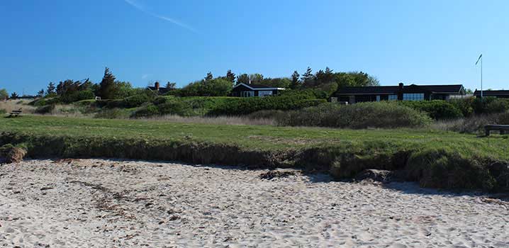 Strand mit Ferienhaus Ferienhaus mit Ausblick auf den Strand