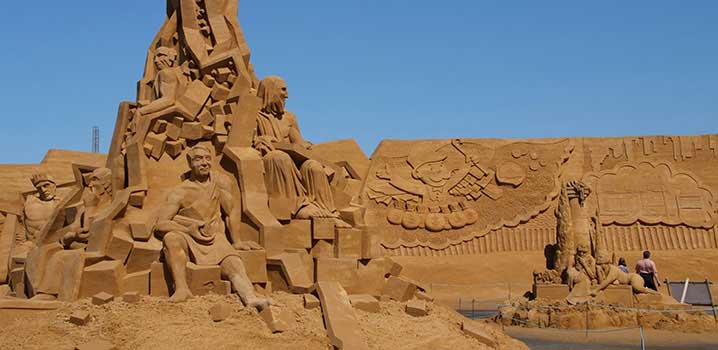 Sandskulptur in Soendervig Soendervig sandskulptur kunst