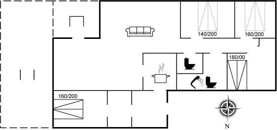 Grundriss Ferienhaus 10-0724 in Skagen, Vesterby