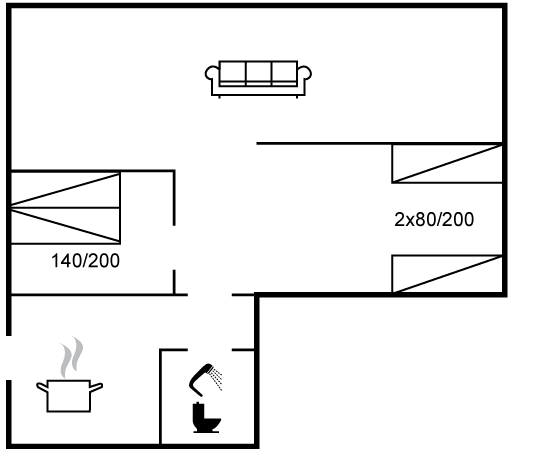 Grundriss Ferienhaus 10-0879 in Skagen, Nordby