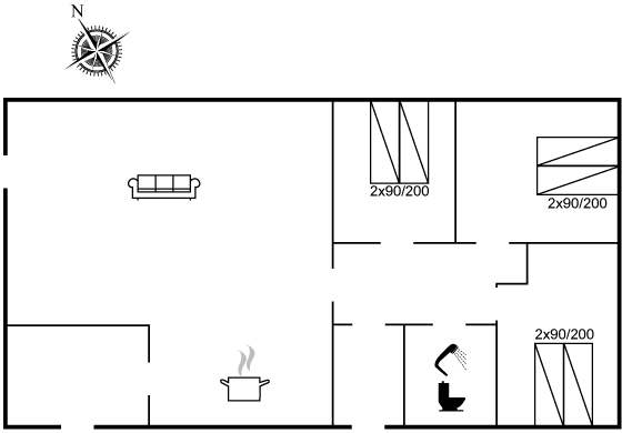 Grundriss Ferienhaus 10-0890 in Skagen, Nordby