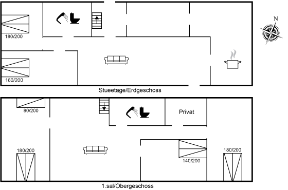 Grundriss Ferienhaus 10-0901 in Skagen, Vesterby