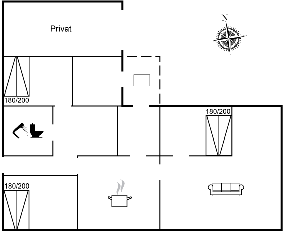 Grundriss Ferienhaus 10-0902 in Skagen, Nordby