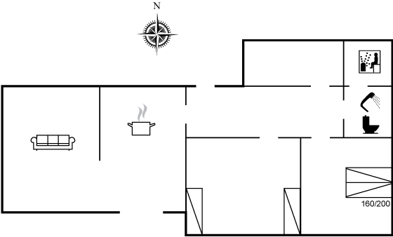 Grundriss Ferienhaus 10-1091 in Gl. Skagen