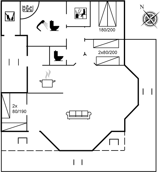 Grundriss Ferienhaus 10-3020 in Tversted