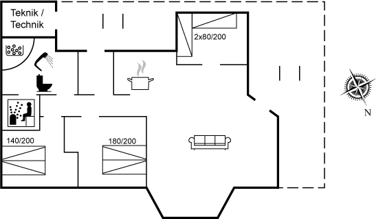 Grundriss Ferienhaus 10-3142 in Tversted