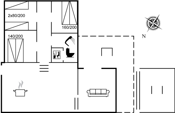 Grundriss Ferienhaus 10-4032 in Kjul