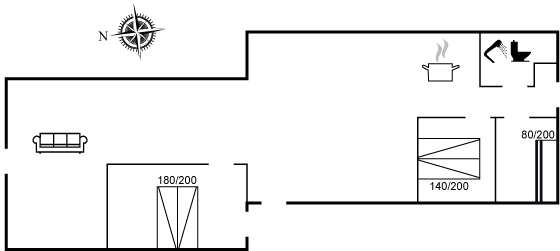 Grundriss Ferienhaus 10-4034 in Kjul