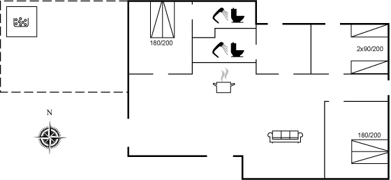 Grundriss Ferienhaus 10-8236 in Nörlev