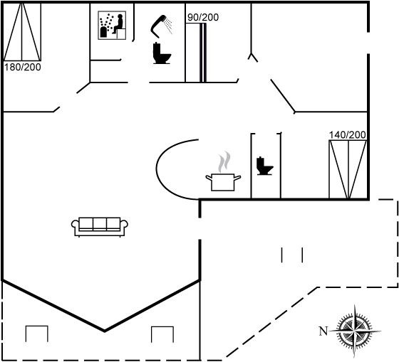 Grundriss Ferienhaus 11-0322 in Lönstrup