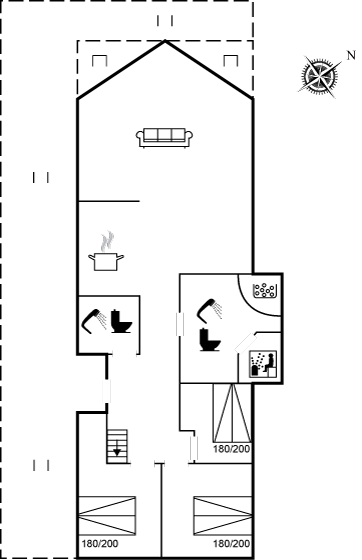 Grundriss Ferienhaus 11-0374 in Lönstrup