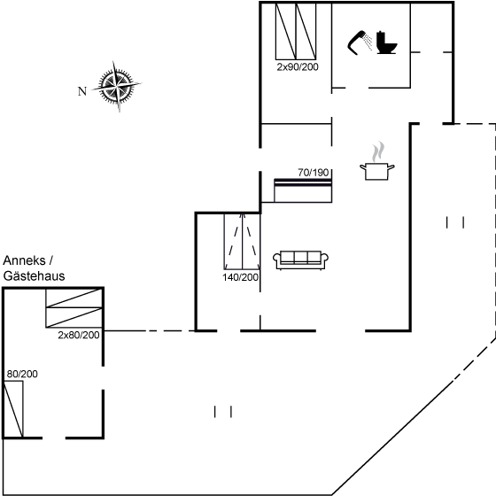 Grundriss Ferienhaus 11-0410 in Lönstrup