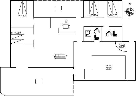 Grundriss Ferienhaus 11-0424 in Lönstrup