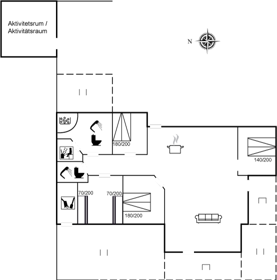Grundriss Ferienhaus 11-0446 in Lönstrup