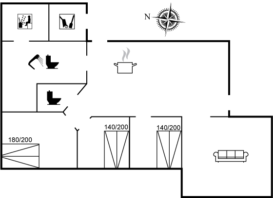 Grundriss Ferienhaus 11-0463 in Lönstrup