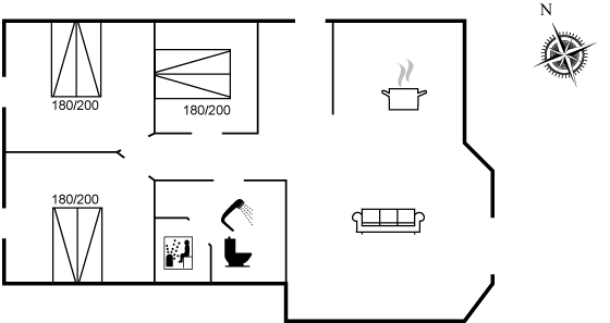 Grundriss Ferienhaus 11-0485 in Lönstrup