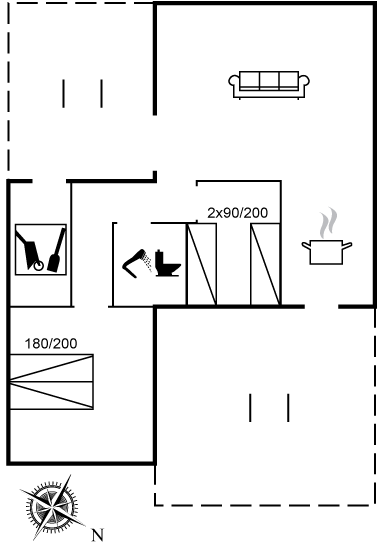 Grundriss Ferienhaus 11-0486 in Lönstrup