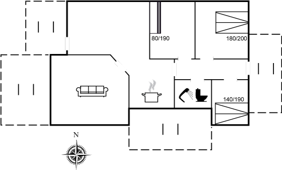 Grundriss Ferienhaus 11-0489 in Lönstrup
