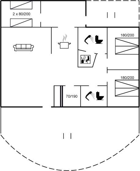 Grundriss Ferienhaus 11-3076 in Nr. Lyngby
