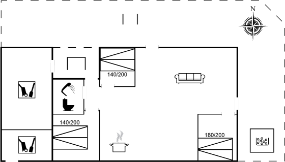 Grundriss Ferienhaus 11-4580 in Lökken