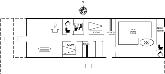 Grundriss Dein Traumurlaub im charmanten Ferienhaus in Grönhöj!