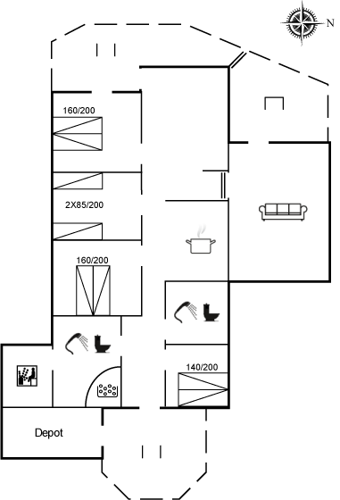 Grundriss Ferienhaus 13-0242 in Saltum