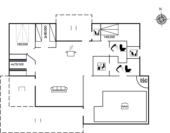 Grundriss Ferienhaus 13-0342 in Saltum