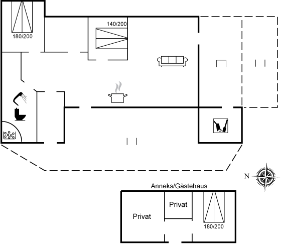 Grundriss Ferienhaus 13-0360 in Saltum