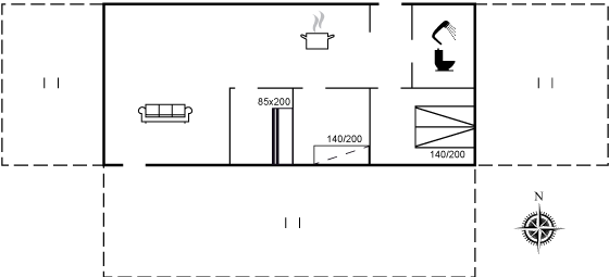 Grundriss Ferienhaus 13-0361 in Saltum